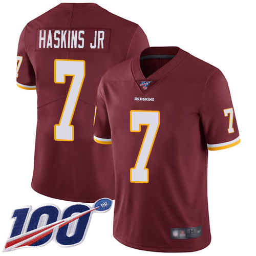 Washington Redskins Limited Burgundy Red Youth Dwayne Haskins Home Jersey NFL Football #7 100th->youth nfl jersey->Youth Jersey